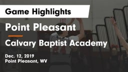 Point Pleasant  vs Calvary Baptist Academy Game Highlights - Dec. 12, 2019