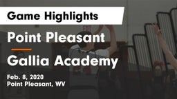 Point Pleasant  vs Gallia Academy Game Highlights - Feb. 8, 2020