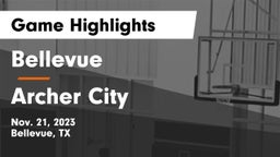 Bellevue  vs Archer City  Game Highlights - Nov. 21, 2023