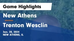New Athens  vs Trenton Wesclin  Game Highlights - Jan. 28, 2024