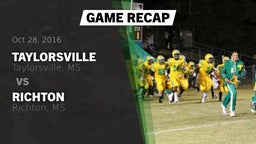 Recap: Taylorsville  vs. Richton  2016