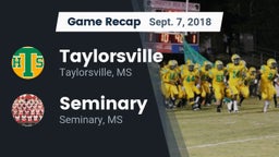 Recap: Taylorsville  vs. Seminary  2018