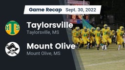 Recap: Taylorsville  vs. Mount Olive  2022