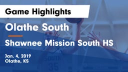 Olathe South  vs Shawnee Mission South HS Game Highlights - Jan. 4, 2019