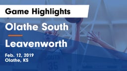 Olathe South  vs Leavenworth  Game Highlights - Feb. 12, 2019