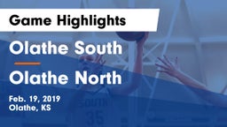 Olathe South  vs Olathe North  Game Highlights - Feb. 19, 2019