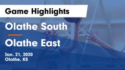 Olathe South  vs Olathe East  Game Highlights - Jan. 21, 2020
