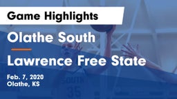 Olathe South  vs Lawrence Free State  Game Highlights - Feb. 7, 2020