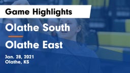 Olathe South  vs Olathe East  Game Highlights - Jan. 28, 2021