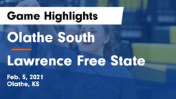 Olathe South  vs Lawrence Free State  Game Highlights - Feb. 5, 2021