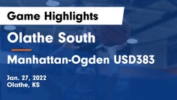 Olathe South  vs Manhattan-Ogden USD383 Game Highlights - Jan. 27, 2022