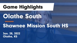 Olathe South  vs Shawnee Mission South HS Game Highlights - Jan. 28, 2022