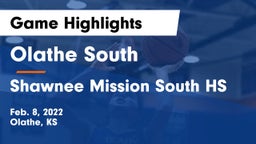 Olathe South  vs Shawnee Mission South HS Game Highlights - Feb. 8, 2022