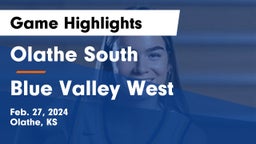Olathe South  vs Blue Valley West  Game Highlights - Feb. 27, 2024