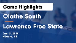 Olathe South  vs Lawrence Free State  Game Highlights - Jan. 9, 2018