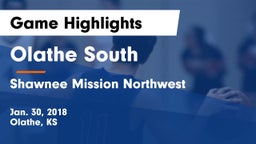 Olathe South  vs Shawnee Mission Northwest  Game Highlights - Jan. 30, 2018