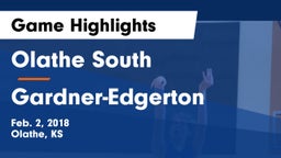 Olathe South  vs Gardner-Edgerton  Game Highlights - Feb. 2, 2018