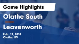 Olathe South  vs Leavenworth  Game Highlights - Feb. 13, 2018