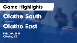 Olathe South  vs Olathe East  Game Highlights - Feb. 16, 2018