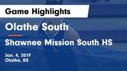 Olathe South  vs Shawnee Mission South HS Game Highlights - Jan. 4, 2019