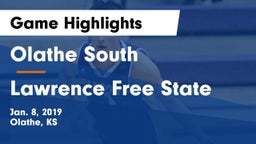 Olathe South  vs Lawrence Free State  Game Highlights - Jan. 8, 2019