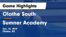 Olathe South  vs Sumner Academy  Game Highlights - Jan. 15, 2019