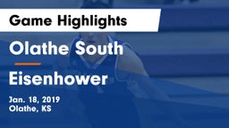 Olathe South  vs Eisenhower  Game Highlights - Jan. 18, 2019