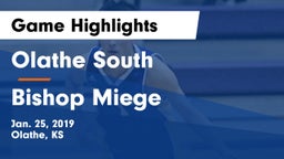 Olathe South  vs Bishop Miege  Game Highlights - Jan. 25, 2019