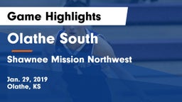 Olathe South  vs Shawnee Mission Northwest  Game Highlights - Jan. 29, 2019