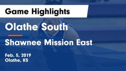 Olathe South  vs Shawnee Mission East  Game Highlights - Feb. 5, 2019