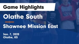 Olathe South  vs Shawnee Mission East  Game Highlights - Jan. 7, 2020