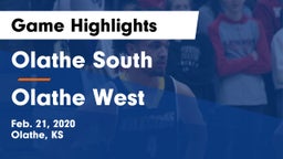 Olathe South  vs Olathe West   Game Highlights - Feb. 21, 2020