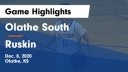 Olathe South  vs Ruskin  Game Highlights - Dec. 8, 2020