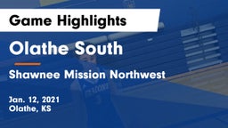 Olathe South  vs Shawnee Mission Northwest  Game Highlights - Jan. 12, 2021
