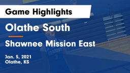 Olathe South  vs Shawnee Mission East  Game Highlights - Jan. 5, 2021