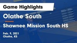 Olathe South  vs Shawnee Mission South HS Game Highlights - Feb. 9, 2021