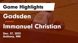 Gadsden  vs Immanuel Christian  Game Highlights - Dec. 27, 2023