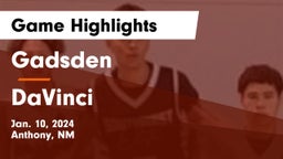Gadsden  vs DaVinci Game Highlights - Jan. 10, 2024