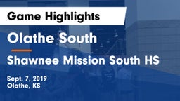 Olathe South  vs Shawnee Mission South HS Game Highlights - Sept. 7, 2019