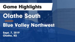 Olathe South  vs Blue Valley Northwest  Game Highlights - Sept. 7, 2019
