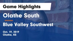 Olathe South  vs Blue Valley Southwest  Game Highlights - Oct. 19, 2019