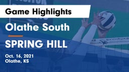 Olathe South  vs SPRING HILL  Game Highlights - Oct. 16, 2021