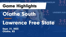 Olathe South  vs Lawrence Free State  Game Highlights - Sept. 21, 2023