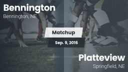 Matchup: Bennington High vs. Platteview  2016