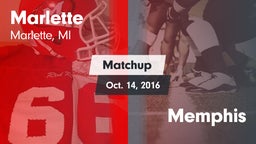 Matchup: Marlette  vs. Memphis 2016