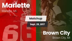 Matchup: Marlette  vs. Brown City  2017