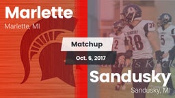 Matchup: Marlette  vs. Sandusky  2017