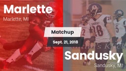 Matchup: Marlette  vs. Sandusky  2018