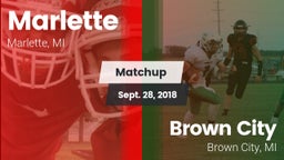 Matchup: Marlette  vs. Brown City  2018