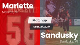 Matchup: Marlette  vs. Sandusky  2019